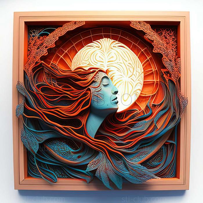 3D model cosmic energy by Kelly McKernan (STL)